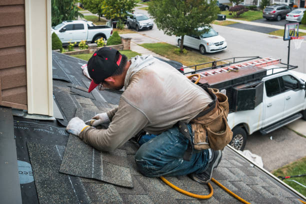 Professional Emergency Roof Repair technician working in Chesterfield, MA